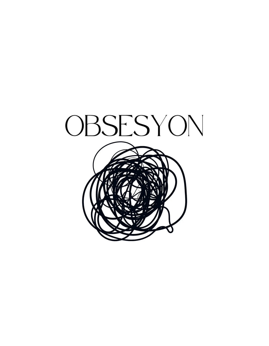 beyaz OBSESYON yazılı T-shirt