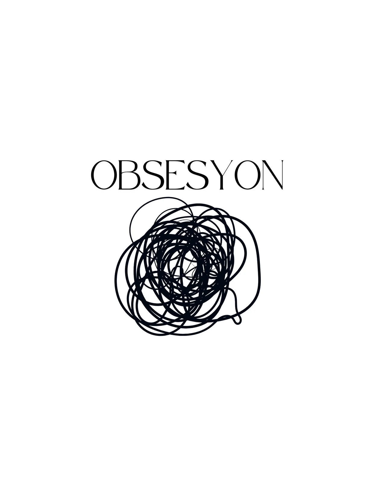 beyaz OBSESYON yazılı T-shirt