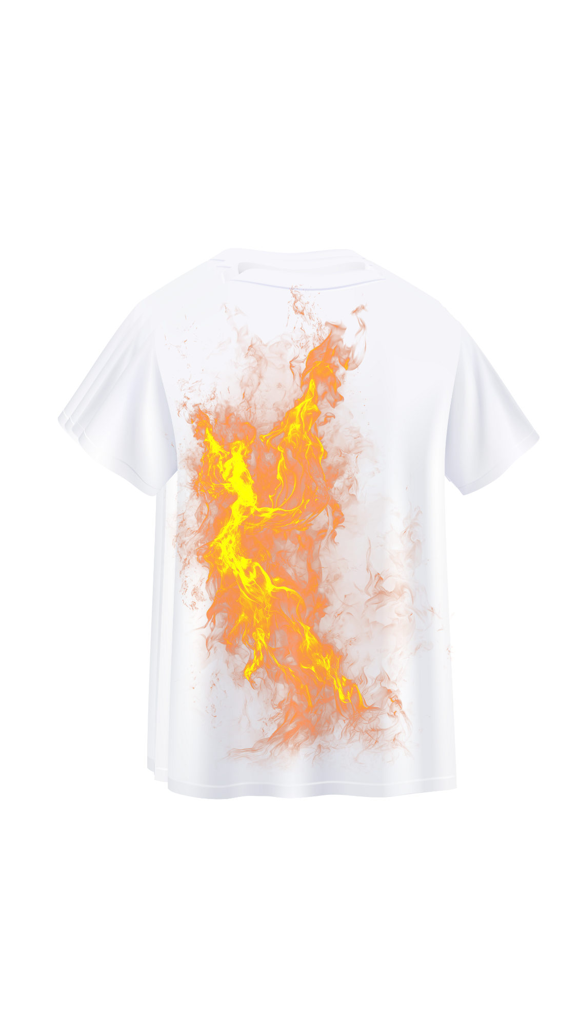 Kısa Kollu Ateş Desenli T-shirt